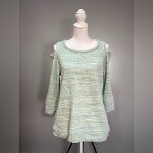 CLEARANCE! Mint T by Talbots Cold Shoulder Sweatshirt Top Size M EUC